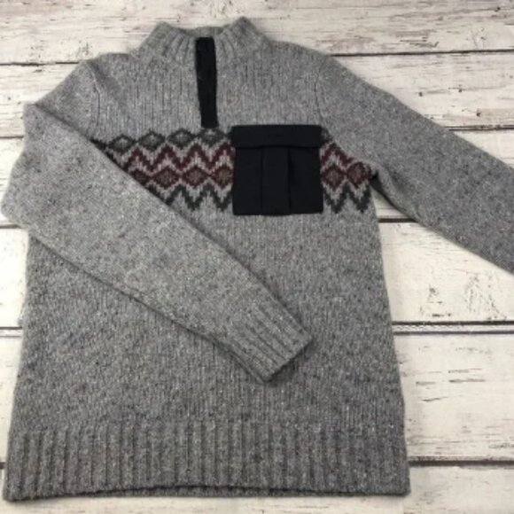 New Smartwool Sweater Mens Small‎ Fair Isle Nordic Heavy Henley Merino Wool Cozy - Picture 1 of 14